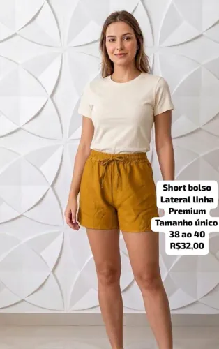 Short feminino tamanho único premium 