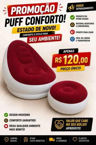 Puff inflável super conforto ! 
