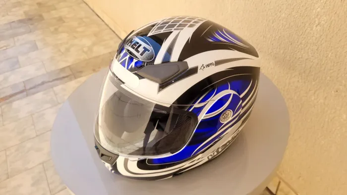 Capacete Edição Limitada Branco/Azul - NOVO