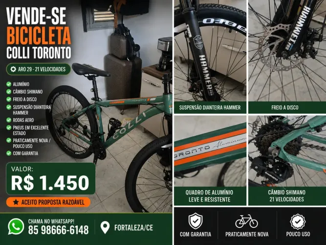 BICICLETA COLLI TORONTO ARO 29 ? NOVÍSSIMA!