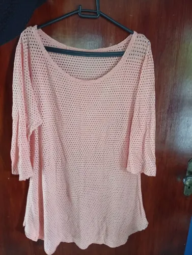 Saída de banho salmão vazadinho 