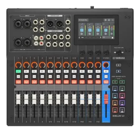 Mesa De Som Digital 12 Canais BT Yamaha Mgx12 110/220v Preto