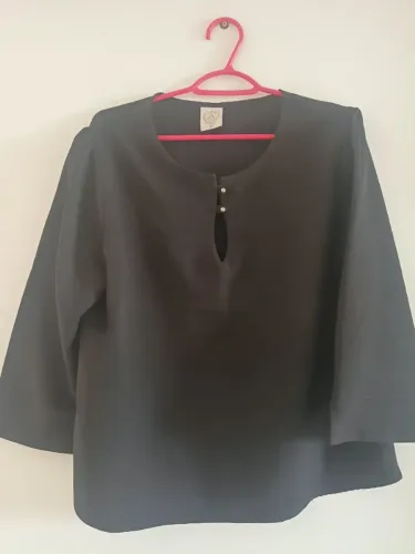Blusa feminina social 3/4 preta