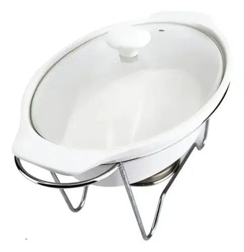 Rechaud de porcelana oval 2,2 litros