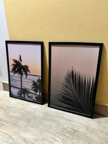 Duo de quadros praia 40x60cm
