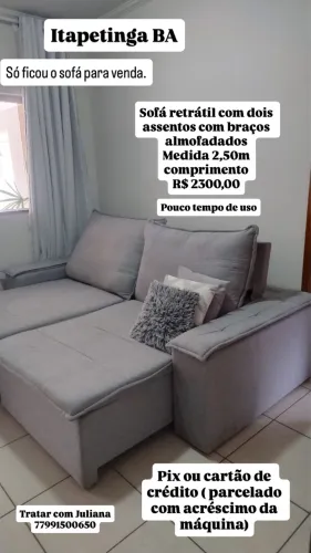 Venda SOFÁ RETRÁTIL 2,5m