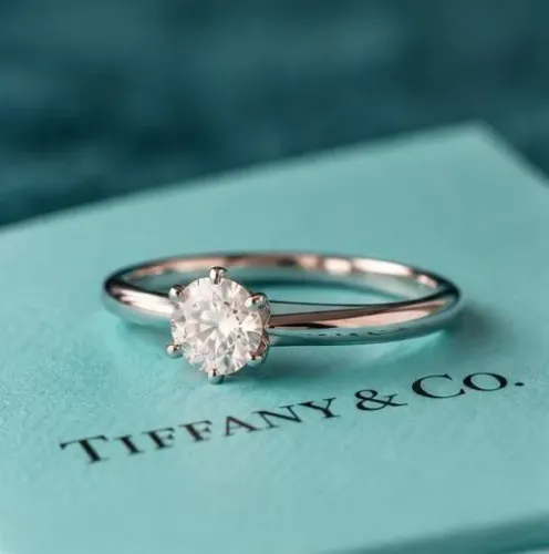 Anel Tiffany & Co. Solitário Diamante 0,23 ct Platina com Certificado