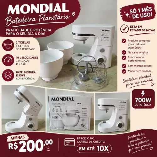 Batedeira Planetária Mondial 700W