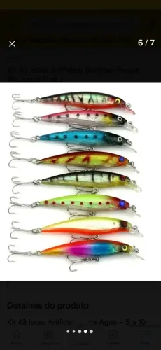 Novo<br><br>Kit 43 Iscas Artificiais Sortidas Pesca Tucunaré Traíras 