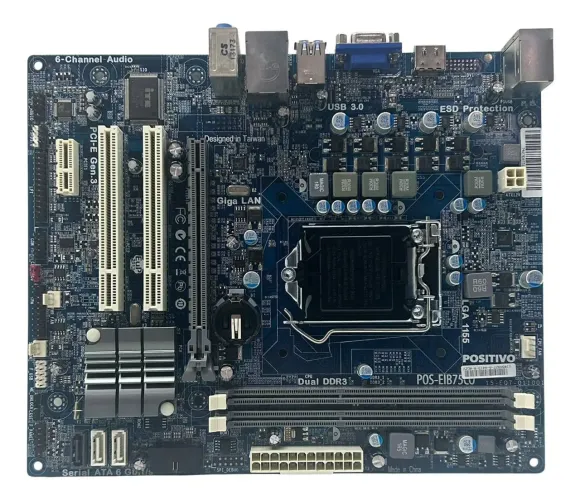 Placa mãe positivo 1155 com core i3 3220