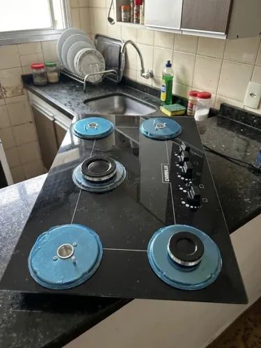 Cooktop 5 Bocas Chamalux Vidro Preto - Sem Uso / Novo