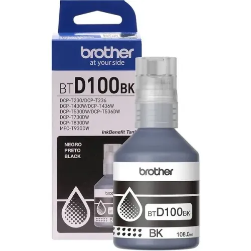 Tinta Brother BTD100BK Original Preta - 108ml- Brother DCP-T230 Brother DCP-T430W