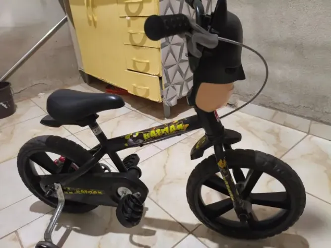 Bicicleta Aro 14 Batman Preta Bandeirante