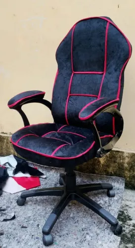 Cadeira gamer luxo em veludo