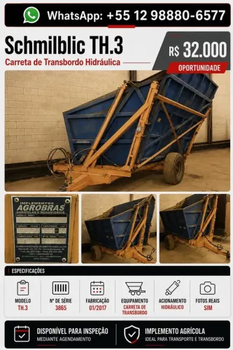 Carreta Transbordo Hidráulica Schmilblic TH3