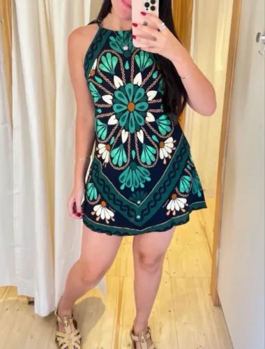 Vestido curto Farm