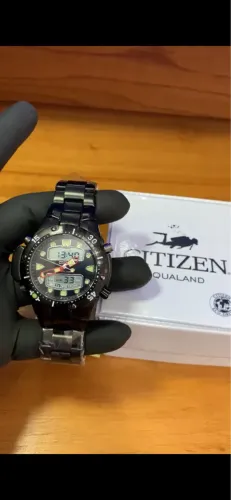 RELÓGIO DE PULSO CITIZEN TODO EM AÇO PRETO