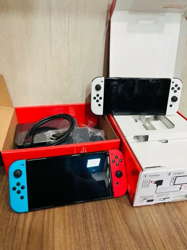 Nintendo Switch Oled Desbloq | Completo com cartão e jogos | Garantia 