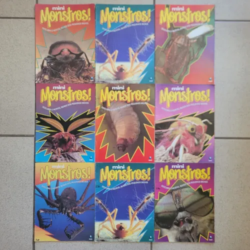 Lote com 9 revistas Mini Monstros da Editora Globo - 1994
