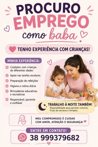 Trabalho como babá.