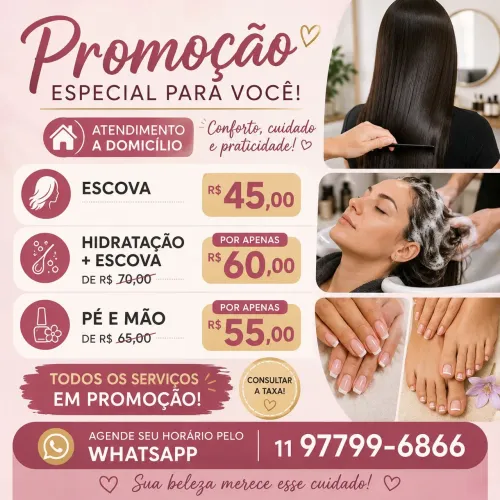 Domicílio Trança Nagô, manicure e pedicure, cabeleireira