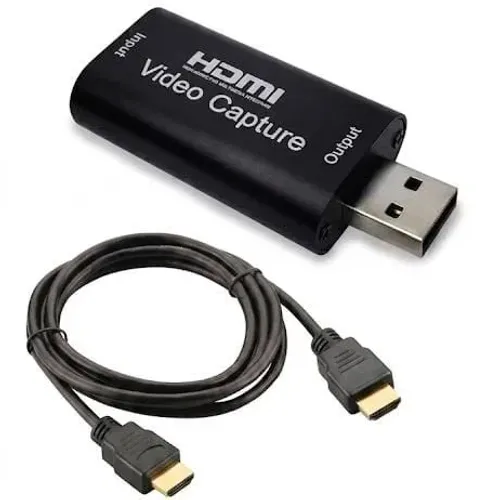 Kit cabo HDMI 2 metros + Placa de captura de vídeo 