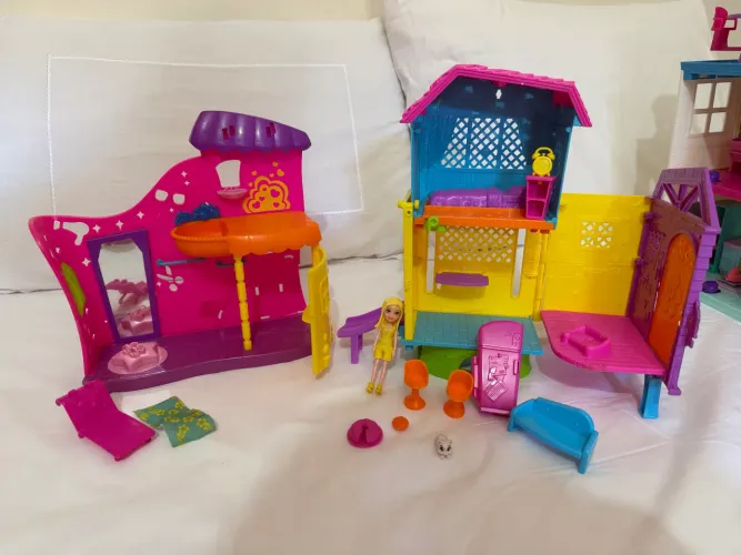 Polly Pocket Super Clubhouse + Salão de Beleza 