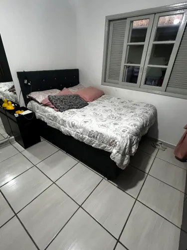 CAMA BAÚ CASAL COM CABECEIRA E COLCHÃO DE MOLA
