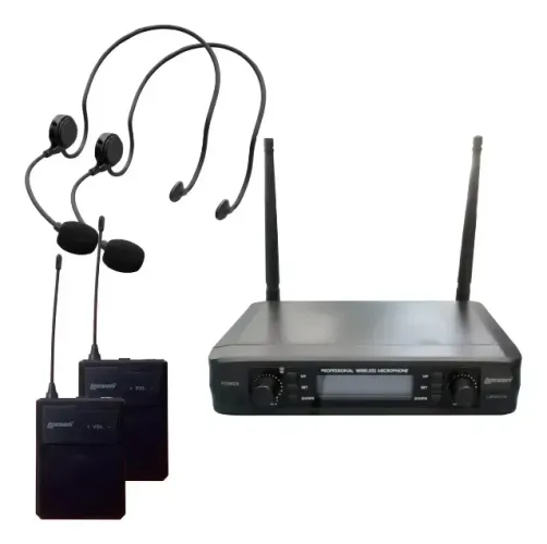 Microfone Sem Fio Headset Multi Freq. Lexsen Lm502m-hh Preto