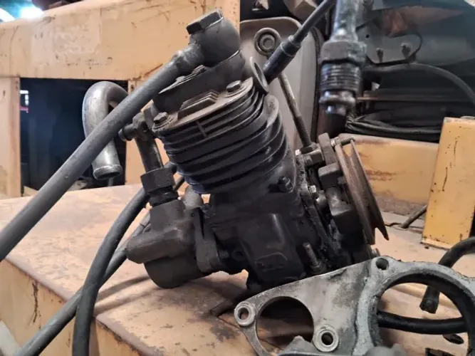 compressor completo do Mercedes 1620 com bomba hidráulica e encanamento e polia 