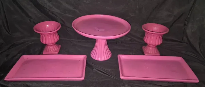 Kit bandeja/suporte/vaso para decoração 