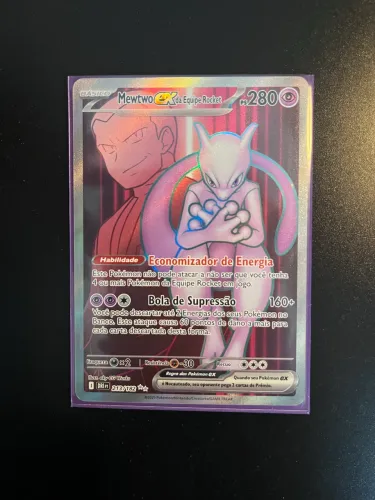 Mewtwo Ex da equipe rocket (213/182) - Pokemon TCG