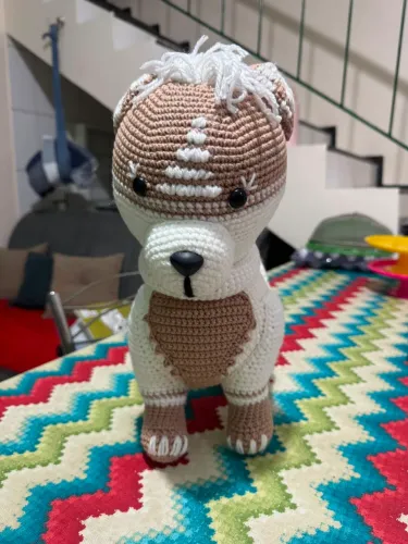 Urso de crochê 40 cm