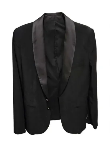 Blazer Feminino Lezalez Tamanho P - Tecido Plano / Bergaline Preto)