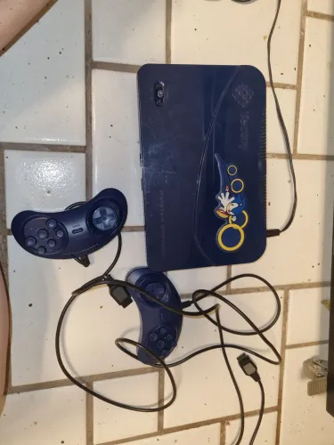 console tectoy master system evolution sonic blue / 132 jogos classicos