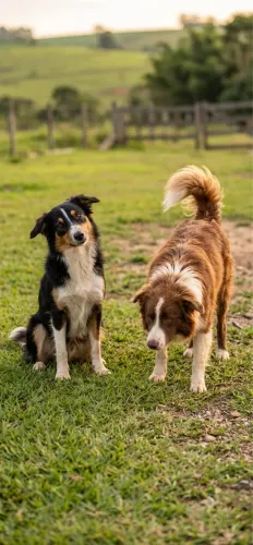 Casal de border collie 
