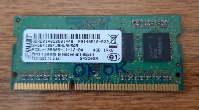Memória para Notebook 4GB DDR3 1600MHz