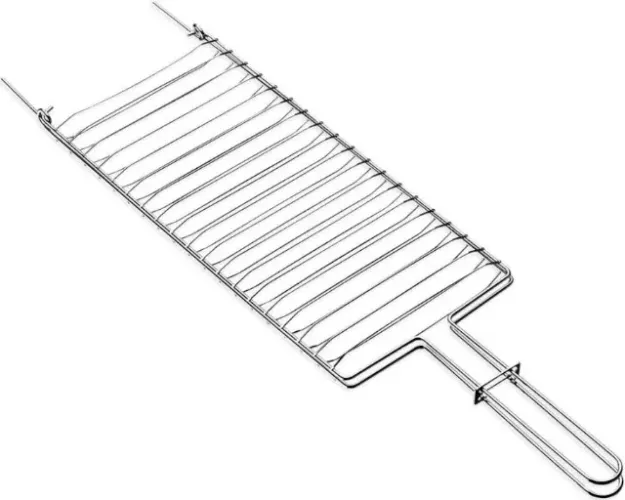 Grelha Churrasco Aço Inox 31x18cm
