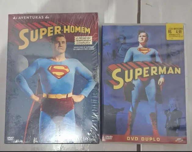 As aventuras do Superman box 1ª temporada 1952 e dvd duplo da série de 1948