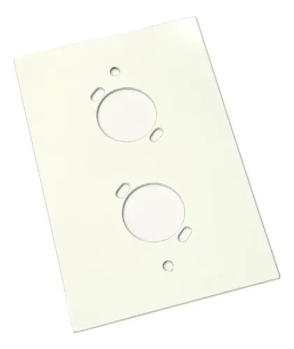 Espelho Metal Branco 4x2 Para 2 Conectores Xlr Canon