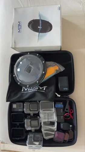 GOPRO 7 black com Dome da Meu Dome e acessórios.