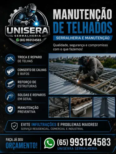 Trabalhamos com reforma de telhado manutenção  e substituição