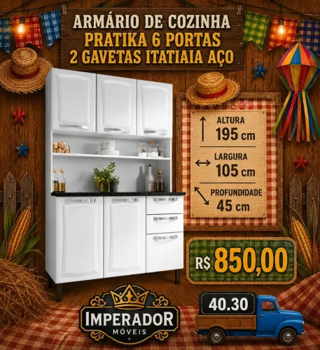 Armário de cozinha de aço 
