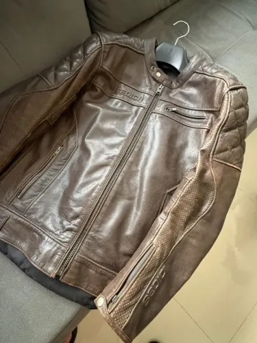 Jaqueta motociclista de couro Sedici