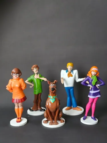 Personagens Scooby -Doo 3D Colecionável Pintado à Mão- Decoração Geek/ Presente Criativo