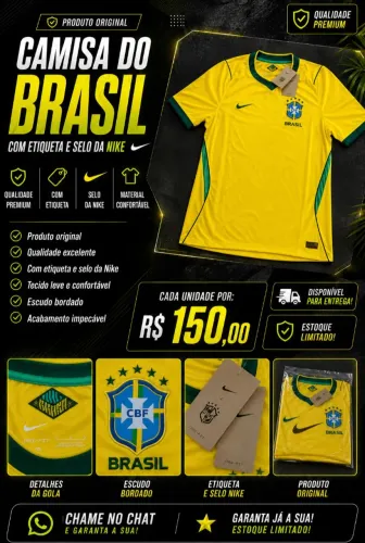 ? Camisa Brasil Original com Etiqueta | Nova | Pronta Entrega