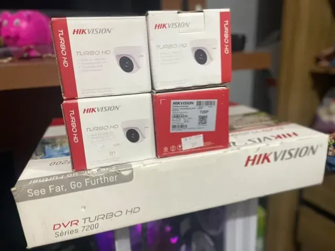 KIT DE SEGURANÇA HIKVISION - DVR + 4 CÂMERAS
