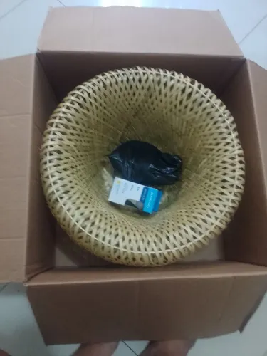 Vendo. Composição Lustre Bambu Pendente 45cm Rústico Branca Quente