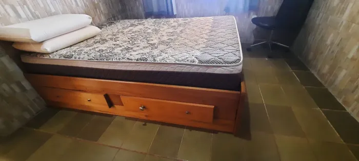 Cama Casal Madeira com 4 gavetas