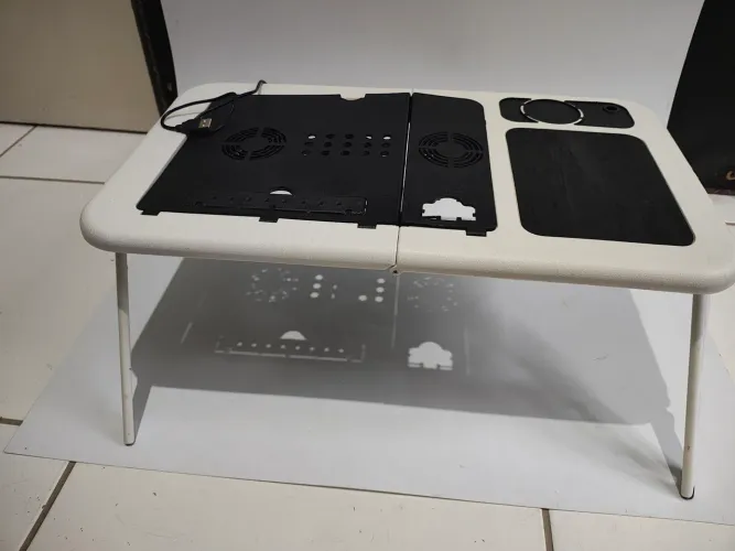Mesa Portátil Dobrável Para Notebook Com Cooler E Mousepad
